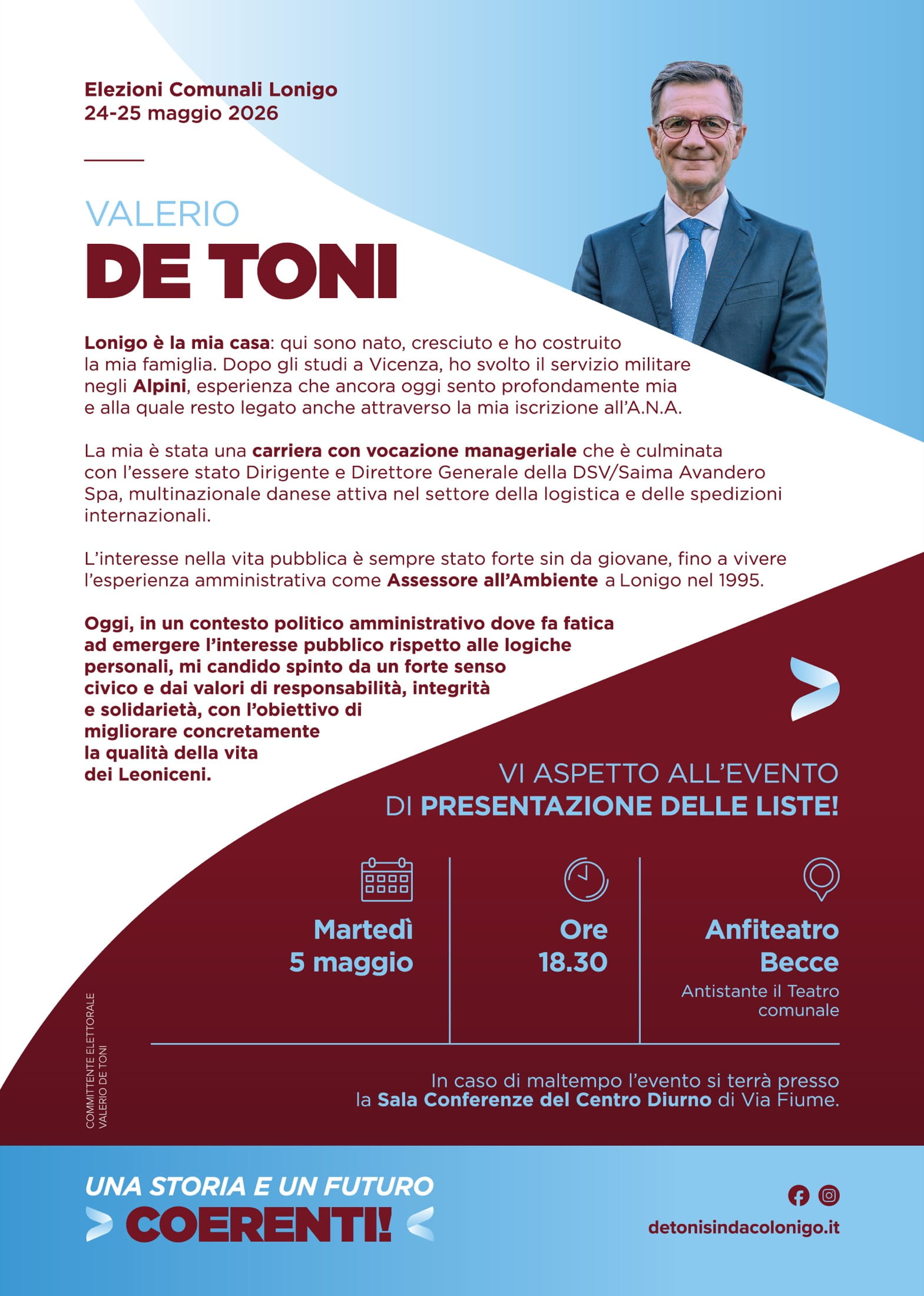 Retro della locandina - Programma elettorale